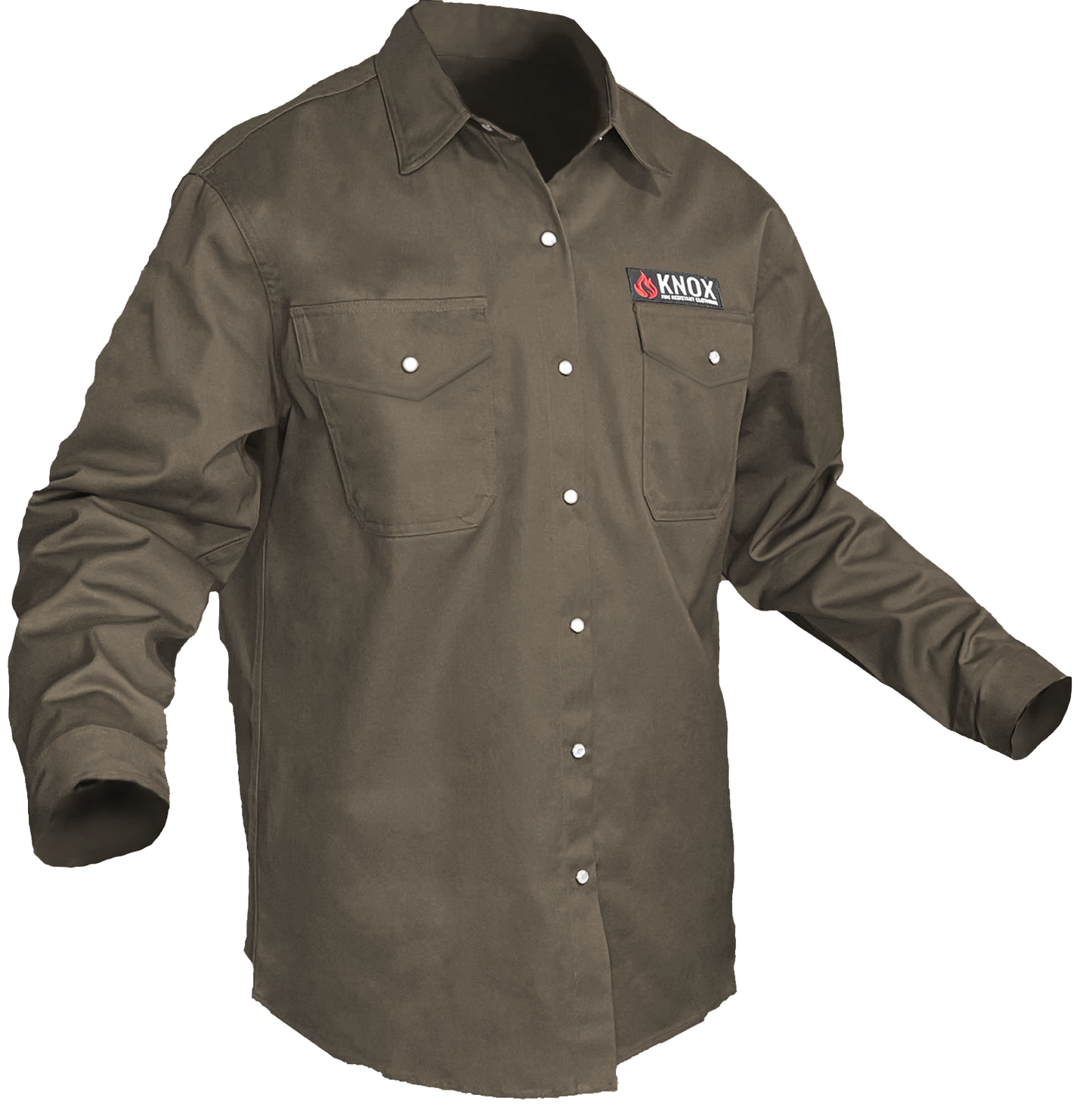 Knox FR Shirt Ash Gray With Pearl Snap Buttons