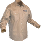 Knox FR Shirt Tan With Pearl Snap Buttons