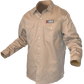 Knox FR Shirt Tan With Pearl Snap Buttons