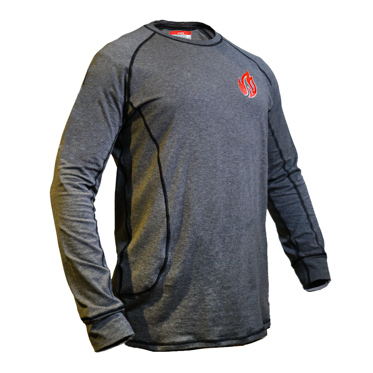 Long Sleeve Crew Shirt For Men's - Wolf Gray Shirt | Knoxfr – Knox  Incorporated