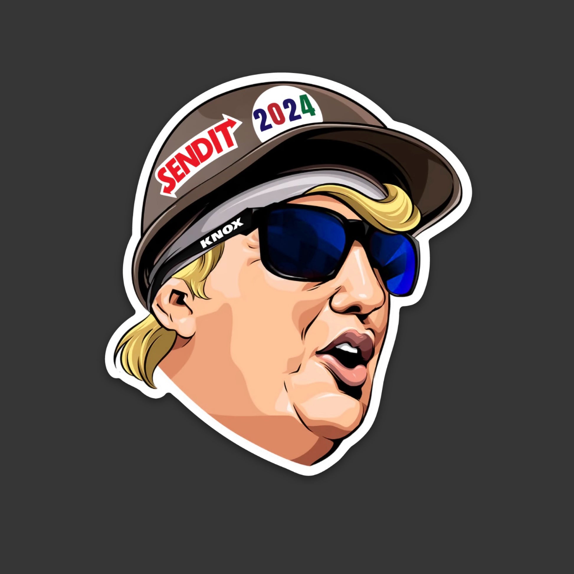 Donald Trump 2024 Hardhat Sticker | Knox