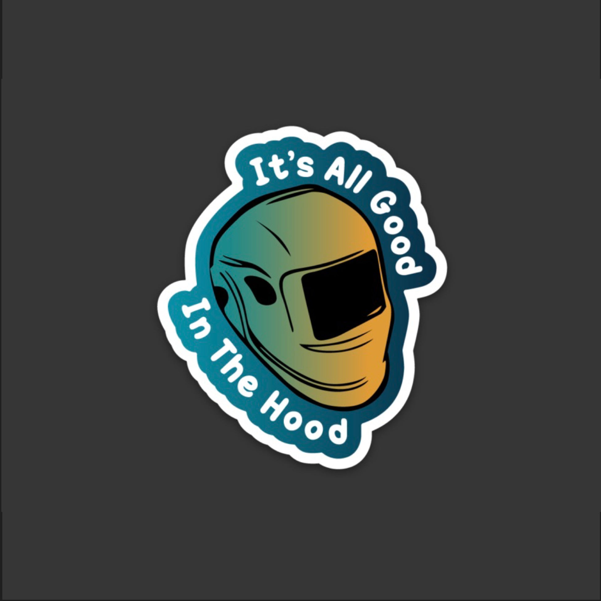 Hood Hardhat Sticker - All Good In The Hardhat Sticker | Knox 