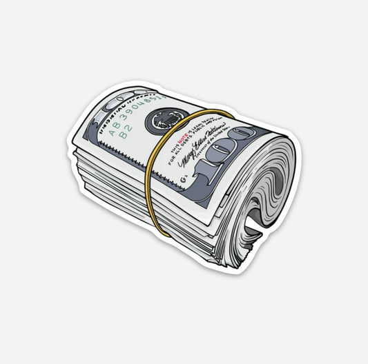 Money Bundle Sticker - Hardhat Stickers | Knox