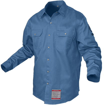 Knox FR Shirt Blue With Pearl Snap Buttons – Knox Incorporated
